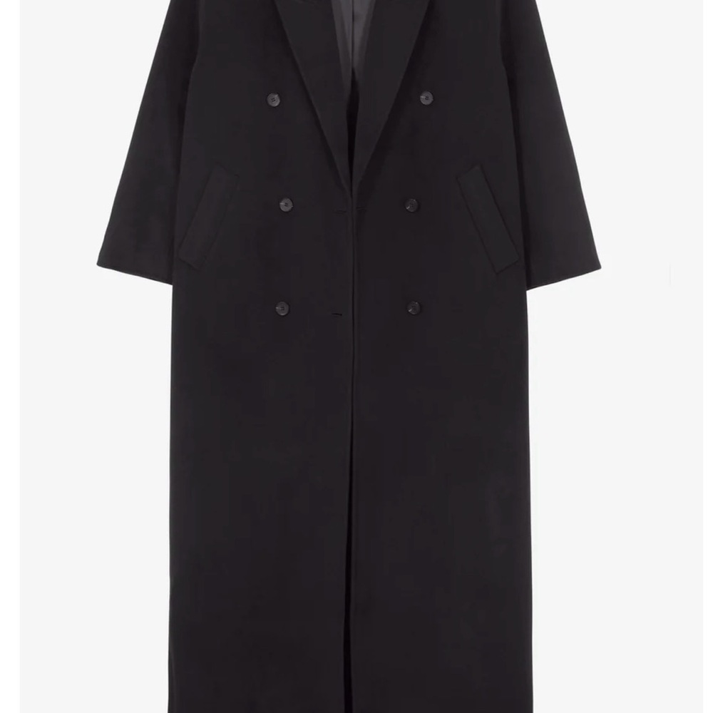 The Frankie Shop Black Double-Breasted Coat - Picture 6 of 9